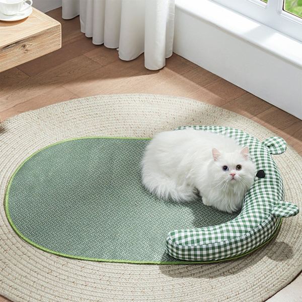 Hundmatta för Golv, Smutsmatta för Inomhushundar Katter, Halkfri Hundburssäng, Tvättbara Burmattor för Hundburar, Grön, 24x18 tum