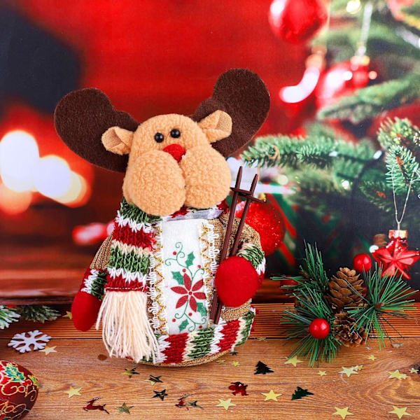 3 Pack Christmas Sitting Santa Snowman Reindeer Table