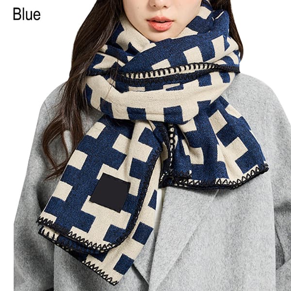 Skjerf for kvinner Vinter Skjerf for kvinner Kaldt vær Skjerf og sjal Dameskjerf blue