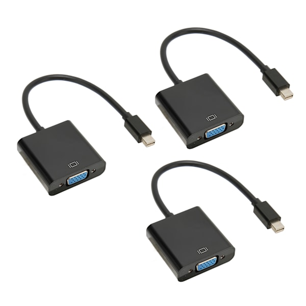 3st Mini DP till VGA Adapter 1900x1200 60Hz Stabil Överföring Plug and Play Mini DisplayPort till VGA Adapter för PC