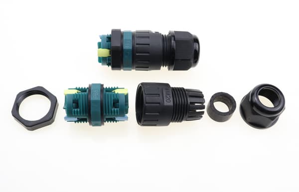 Sæt af 2, IP68 vandtætte kabelforbindelser Ø9mm-Ø12mm, 3-polet