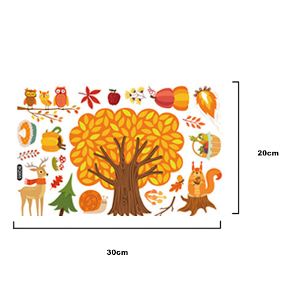 Thanksgiving Window Clings Stickers Holiday Turkey Cling for