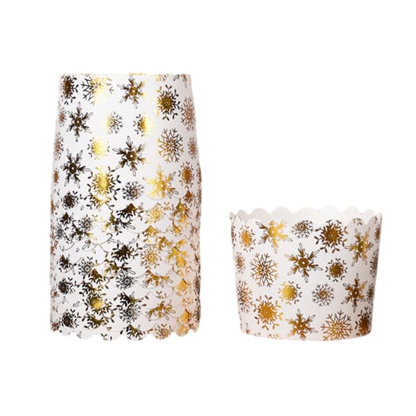 50 stk. gyldne papirkrus 5,5 cm*6 cm*7 cm julemuffinsforme