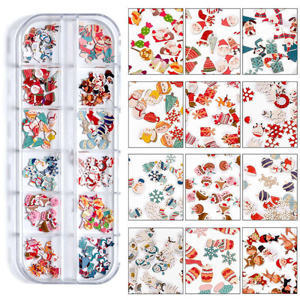 Nail Christmas Nail Art Flakes，Christmas Nail Stickers Decals