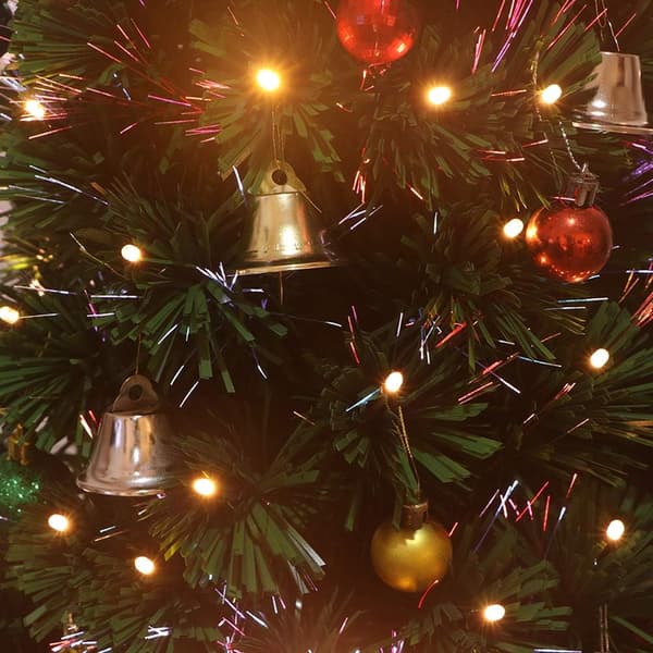 120 st Hängande Julklockor 16mm Mini Julklocka Ornament (Guld)