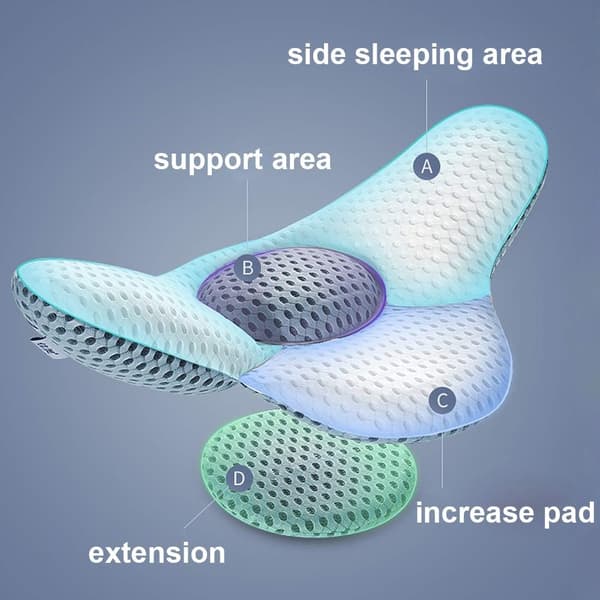 Säädettävä korkeus Memory Foam -ristiseläntukityyny sänkyyn