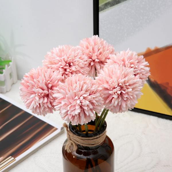 6 st konstgjorda sidenblommor skönhet falsk maskrosboll för hemmet