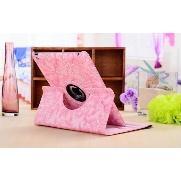 Fodral iPad Mini 1/2/3 360 rotation Blommor Vit Vit
