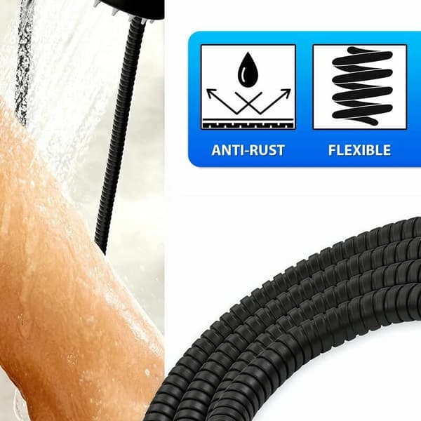 Bruseslange 200 cm universal rustfrit stål anti-knæk anti-korro