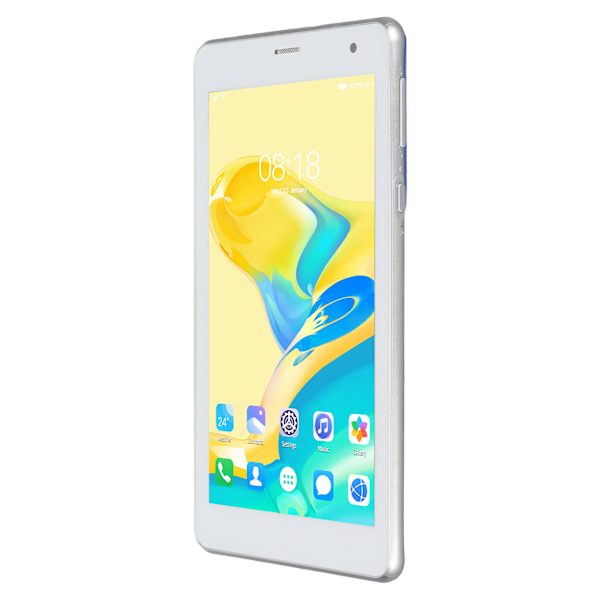 7-tums Tablet 2GB och 32GB 7-tum 1280x800IPS Stöd 5G WiFi Dual Band Octa Core 3500mAh Tablet PC EU-kontakt 100 till 240V Blå EU-kontakt