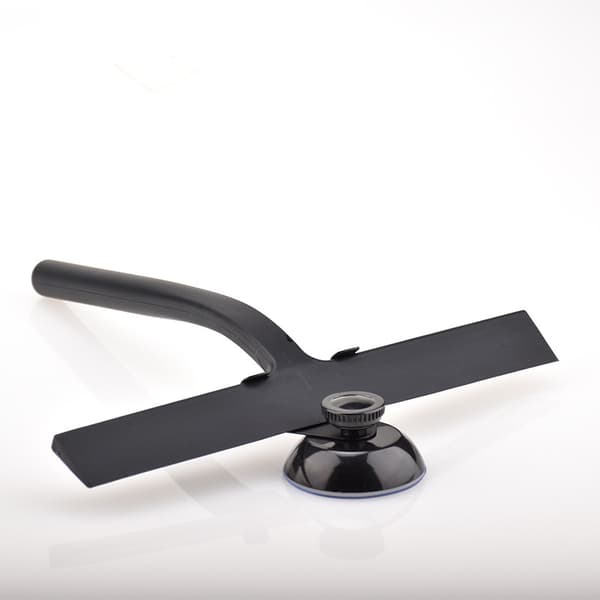 Bruse-squeegee med sugekopholder - 23 cm badeværelsesglas - i