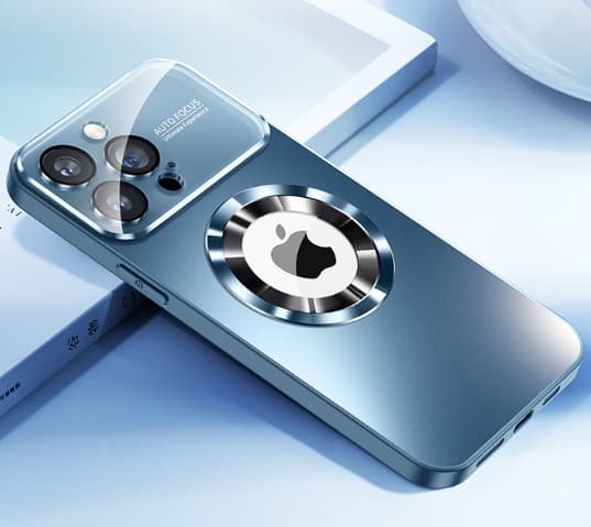 Fuld-dækkende Stødresistent Magnetisk Etui med Nano-Tekstureret Finish til iPhone 17 Pro Navy Blue
