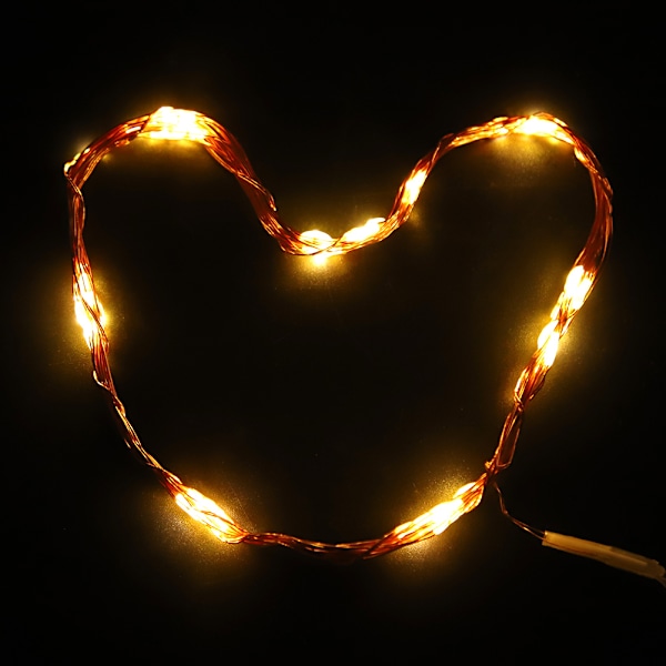 4m 40LEDs Koppartråds Batteridriven Slinga Fe Lampa X-mas Bröllopslampa DIY (Varm vit)