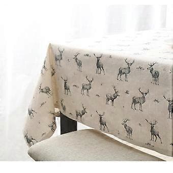 Duk, tecknad inomhus utomhus spillsäker tygduk för tvättbart bordsöverdrag för semestermiddag, bröllop, babyshower, vår/sommar