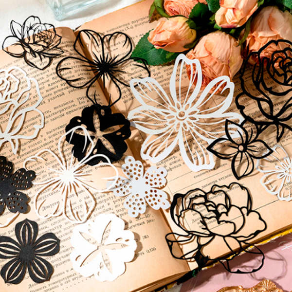 4 Pack Decoration Stickers Flower Molds Label Sticker Diary