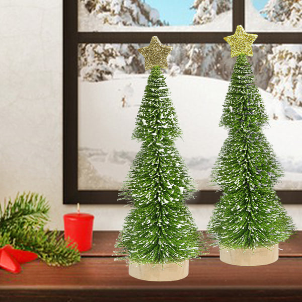 Mini Christmas Trees Decorations Star Green Christmas Trees