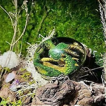 Drageegg Krystall Gjennomsiktig Resin Skulptur