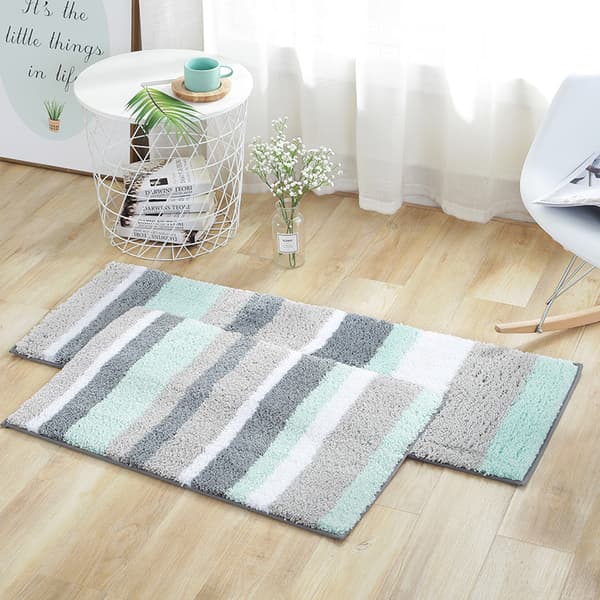 Mikrofiber Bademåtte Antislip Absorberende Badeværelse Brusemat Maskine