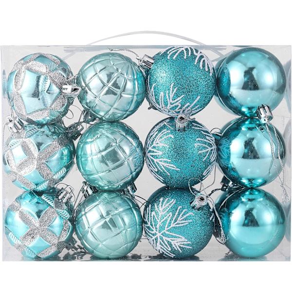 Christmas Balls Ornaments for Xmas Tree 24ct 2.36"/60mm