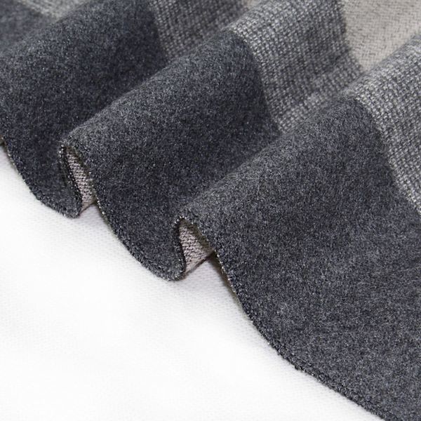 Herre Halstørklæde Sort Grå Vinter Tyk Imitation Cashmere Herre Halstørklæde Med