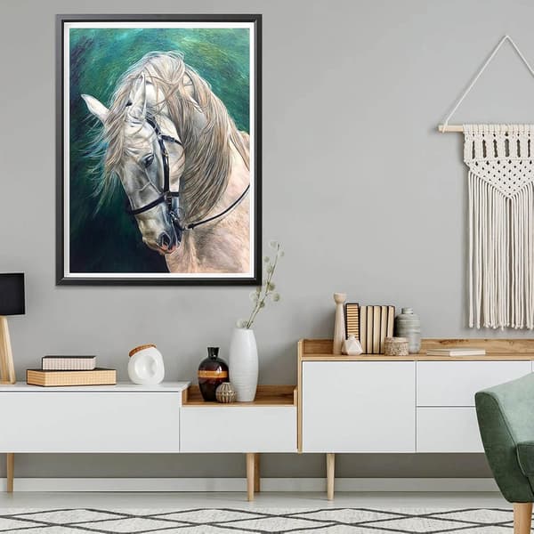 5D Diamantmaleri Sæt 30x40cm DIY Farverig Hest Diamant Kunst Sæt