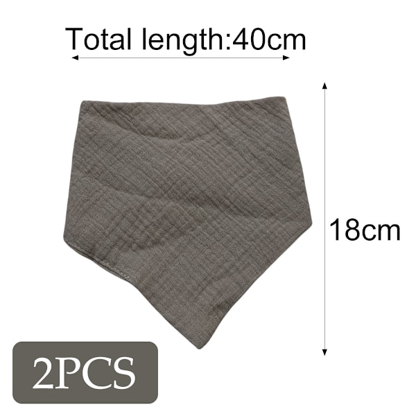 Musslin Haklappar för Bebisar, Mjuka Triangulära Baby Bandana Dregelhaklappar för Pojkar och Flickor, Enfärgade Haklappar för Dreglande och Tandsprickning Style 3