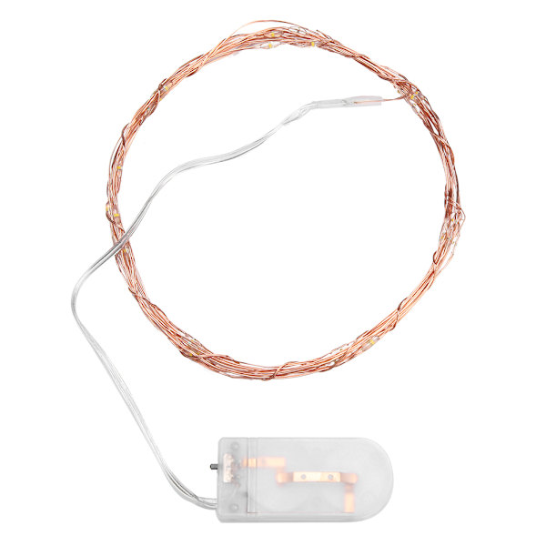 4m 40LEDs Koppartråds Batteridriven Slinga Fe Lampa X-mas Bröllopslampa DIY (Varm vit)