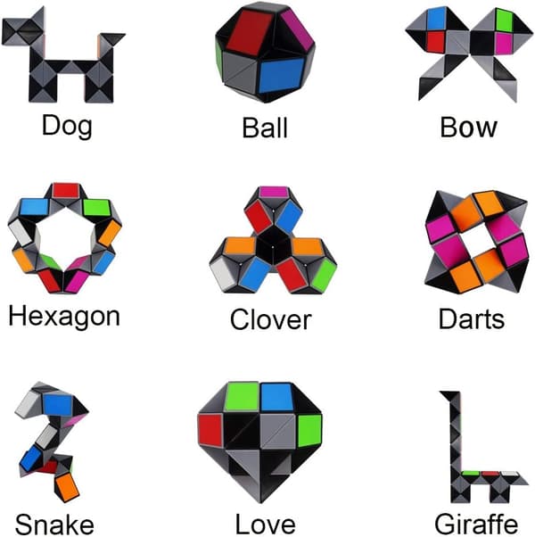 24-delt Magic Snake - Magic Snake Cube Puzzle - Snake Cube - Chi