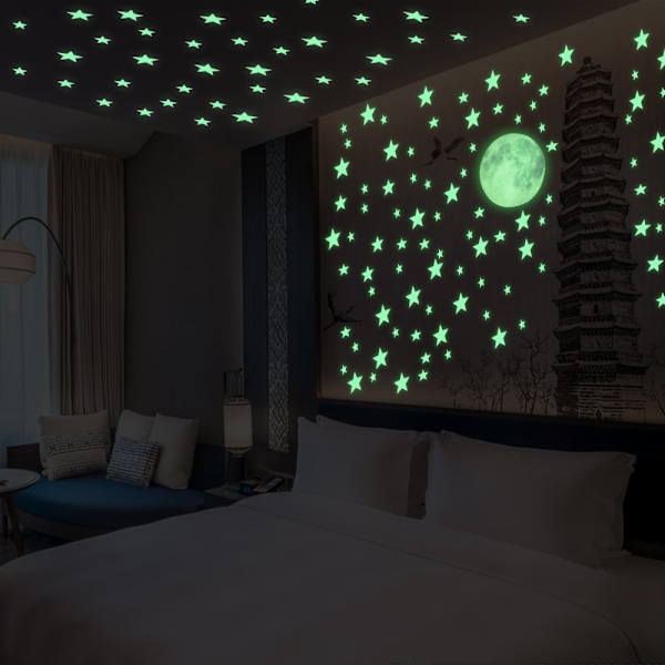 Glow in the Dark Stars för tak, lysande stjärnor för tak