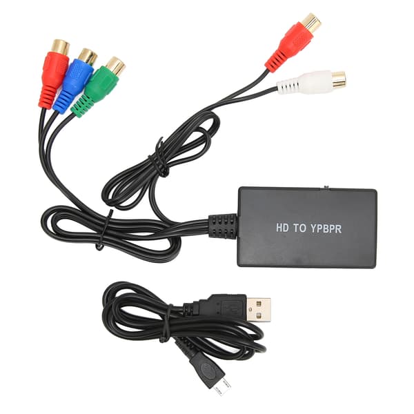 Komponent till HDMI-omvandlare, stöder HDCP 1.4 för Xbox One, DVD-spelare och konsoler, 65 Gbps bandbredd per kanal för HD-multimediagränssnitt