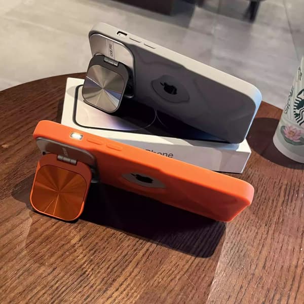Magnetiskt telefonfodral med saknad etikett, kompatibelt med iPhone 17 Pro Max linsfäste blue