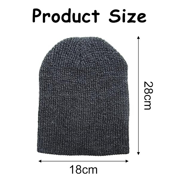 Randig Pullover-mössa för höst och vinter, herr- och dammössa i varm ull för höst och vinter, stickad utomhusmössa