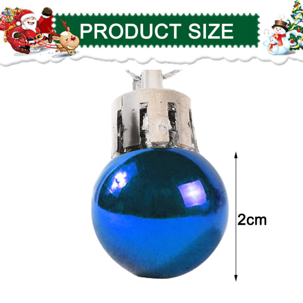 Christmas Balls 24pcs 2cm Mini Christmas Ball Ornaments