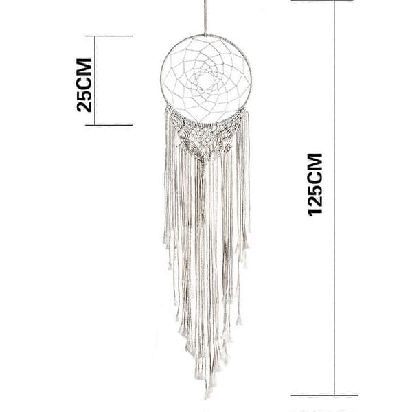 Cirkel Drømmefanger, Bomuld Vævet Væghængende Drømmefanger Macrame Vægdekoration Ornament Håndværksgave