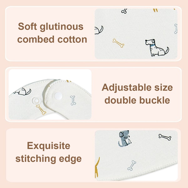 2 st Baby Haklappar, Bomulls Baby Bandana Haklappar Nyfödda Haklappar Dregel och Tandspricknings Haklappar Style 4