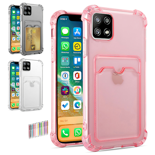 Samsung Galaxy A22 5G - Skal / Skydd / Kortfack Rosa Rosa