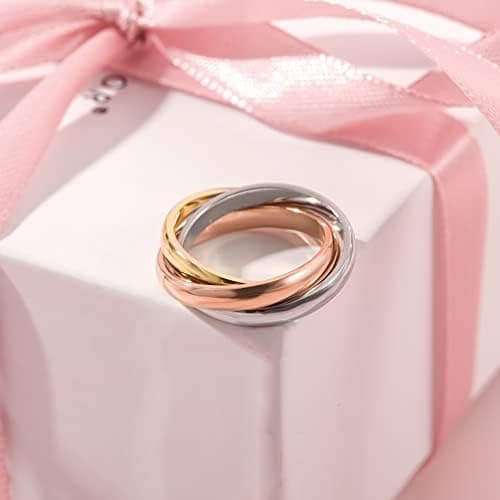 Farver Diamant Krystal Kløverringe Statementringe til kvinder Infinity Sammenflettede Rullende Ringe Cocktail Enhancer Finger