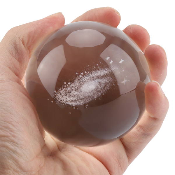 8 cm klar kristallkula transparent galaxier sfär förmögenhetskula