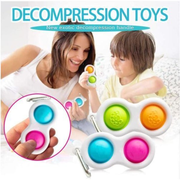 Pop It Finger CE Godkänd Sensory Simpl Dimpl - Key Ring
