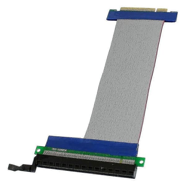 Pci Express Pci-e 8x Til 16x Slot Riser Card Flex Fleksibelt Forlængerkabel Nyt