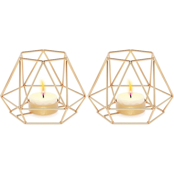 Tealight Holder, Tealight Holder, 2 stk. Geometrisk Tealight Te