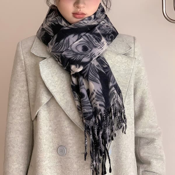 Skjerf for kvinner Rutete skjerf Vinter Varm Pashmina Tartan Skjerf