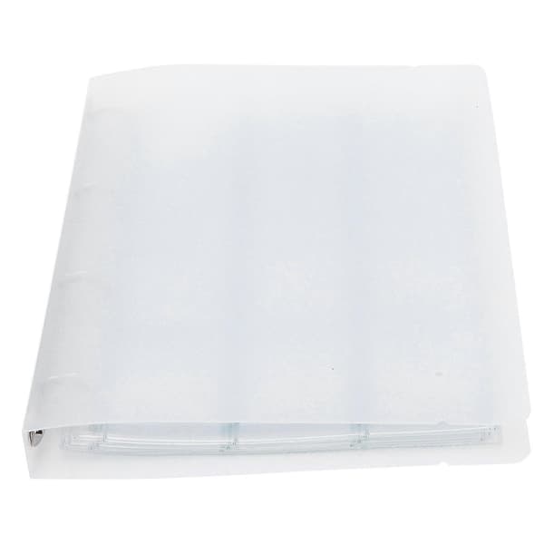 Transparent ringbind fotoorganisator badge opbevaringsbog perforeret ring samlingsmappe 6 sider (skal 12-hullers inderside)