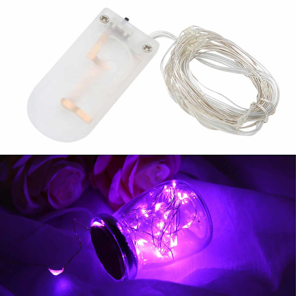 2m LED koppartråd vackra vattentäta DIY ljusslingor hem innergård festdekoration