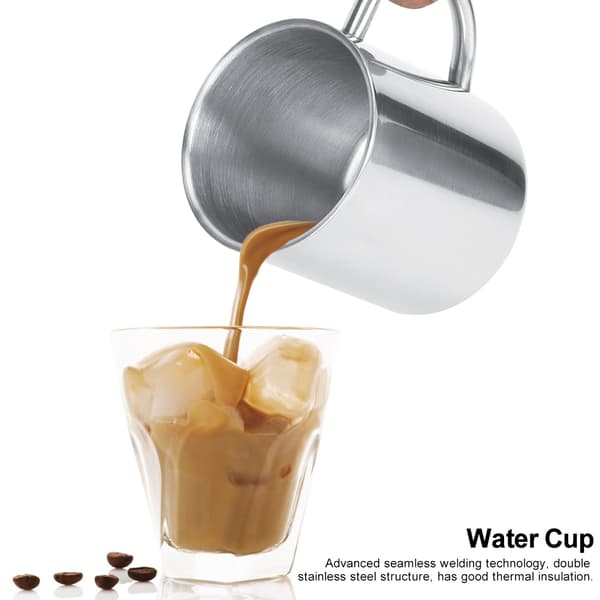 300 ml tykk dobbeltlags kaffekopp/tekrus i rustfritt stål