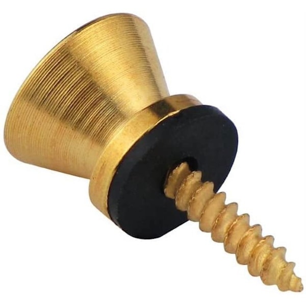 Metall Gitarrbandsknappar Lås Ändstift Bandlås med Skruvar för Elektrisk Akustisk Gitarr, Bas, Ukulele, 4-pack Golden