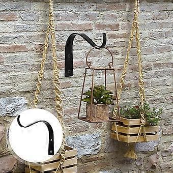 2 st Blomkorg Krokar Järnböjning Växthängare Väggfästen