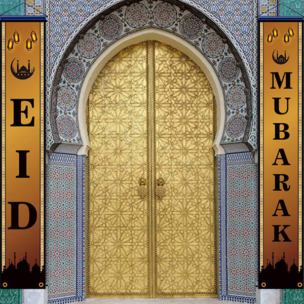 Dekorationsset Eid Veranda-skylt Ramadan Banner Hängande dekoration