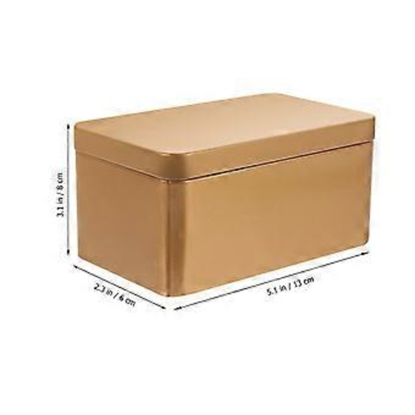 2 st Hushålls Te Box Bulk Te Förpackningslåda Rektangulär Plåtlåda Förvaringslåda