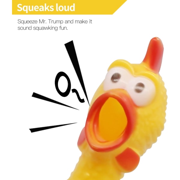 Placera Extra Load Squawking Rubber Chicken - Stor 16” -